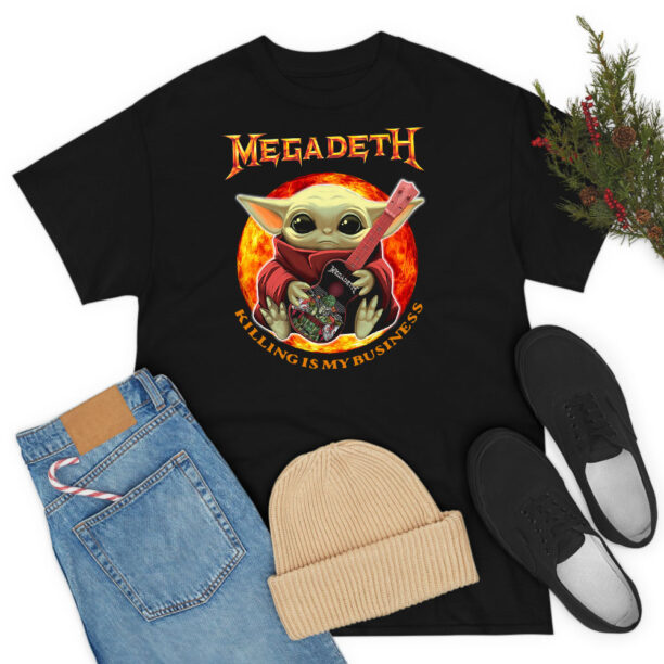 Baby Yoda Hug Guitar Megadeth Killing Is My Business T Shirt