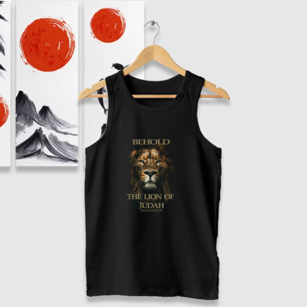 Behold The Lion Of Judah Tank Tops