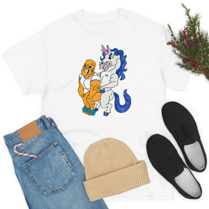 Big Mouth Drawing of a Unicorn Funny T Shirt