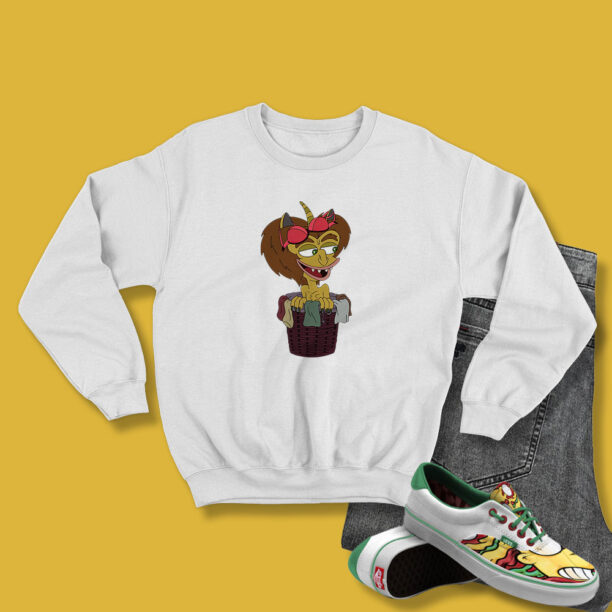 Big Mouth Hormone Monster in a Basket Sweatshirt