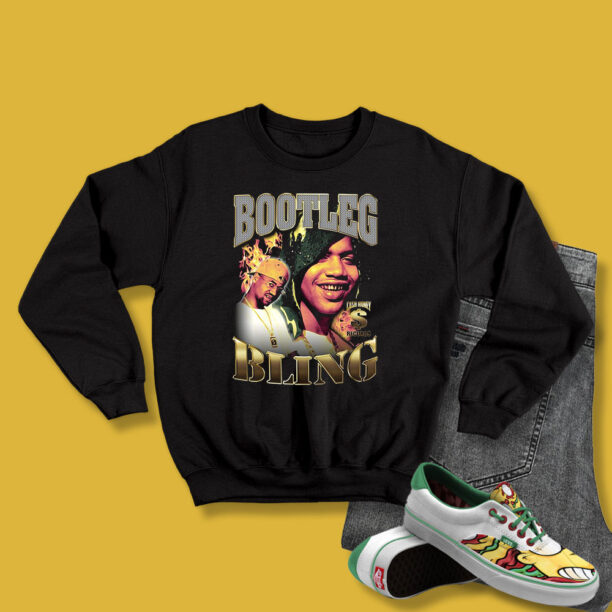 Bootleg Bling Text Styles Vintage Sweatshirt