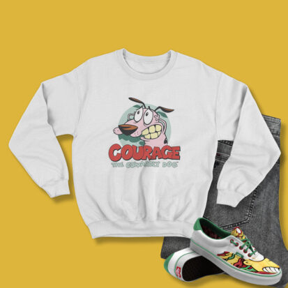 Courage The Cowardly Dog Courage Juniors Sweatshirt