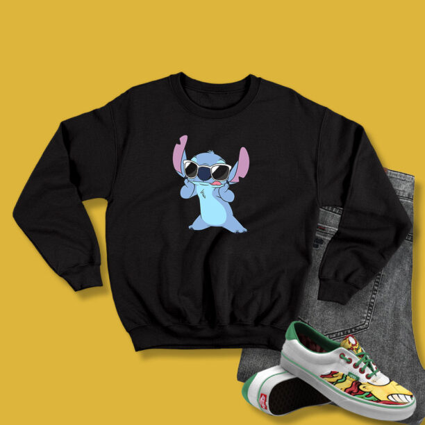 Cute Disney Lilo Stitch Sunglasses Sweatshirt