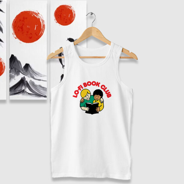 Cute Lofi Book Club Tank Tops