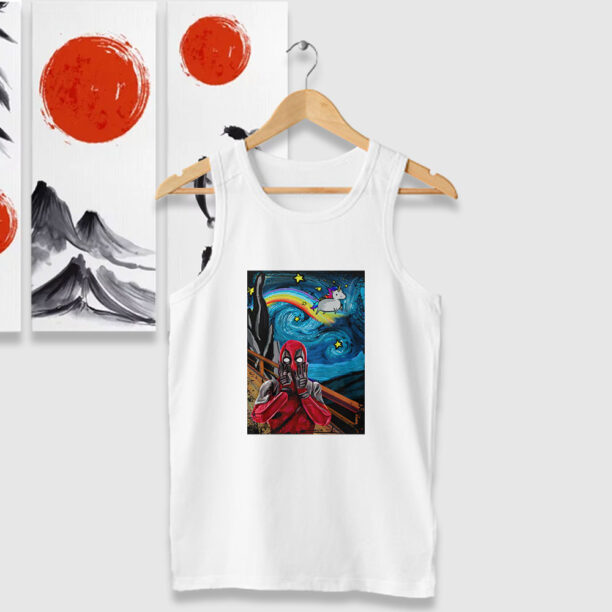 Deadpool Scream Unicorn Starry Night Tank Tops