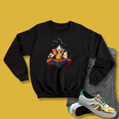 Goku Anime Fighter Smoking Funny Sweatshirt