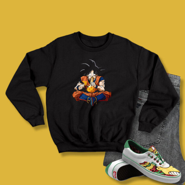 Goku Anime Fighter Smoking Funny Sweatshirt