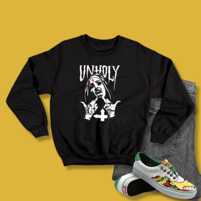 Satanic Nun Tattoos Unholy Sweatshirt