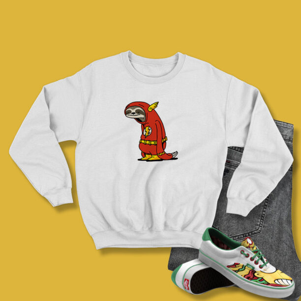 Superhero Sloth The Flash Funny Sweatshirt