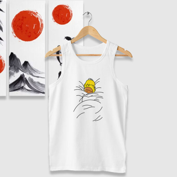 Toast Cinnamon Bun of Homer Simpsons Tank Tops