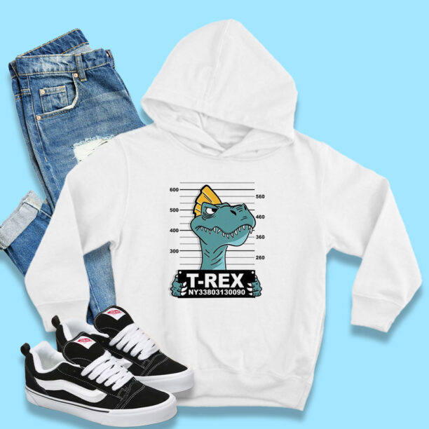 Trex Dinosaur Mugshot Hoodie