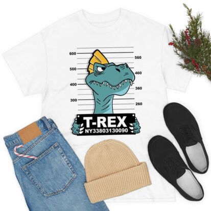 Trex Dinosaur Mugshot T Shirt