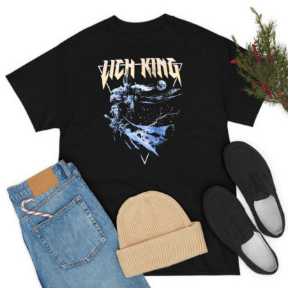 World of Warcraft Lich King Black Metal Acid Wash T Shirt