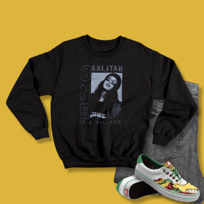 Aaliyah One In A Million Portrait Sweatshirt