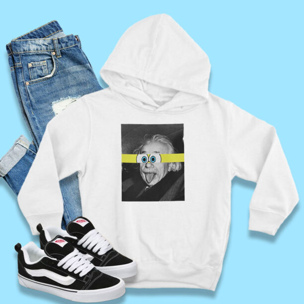 Albert Einstein Spongebobs Eyes Parody Hoodie