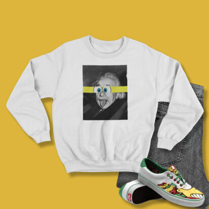 Albert Einstein Spongebobs Eyes Parody Sweatshirt