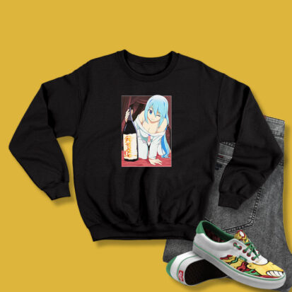 Anime Konosuba Aqua and Sake Sweatshirt