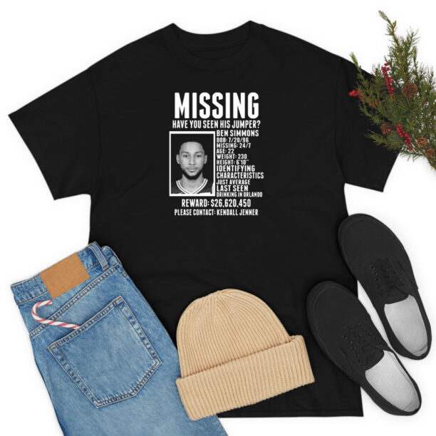 Ben Simmons Missing Have You Seen His Jumper Brooklyn T Shirt