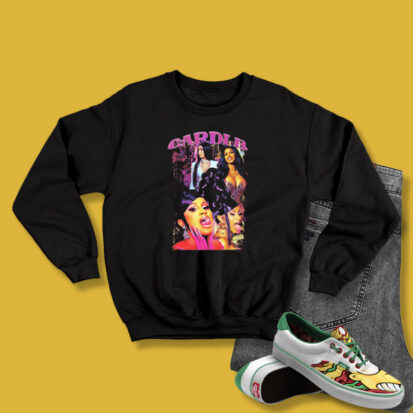 Cardi B Retro 90s Style Bootleg Sweatshirt