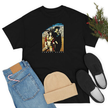 Cowboy Bebop Spike And Faye On Wall T Shirt