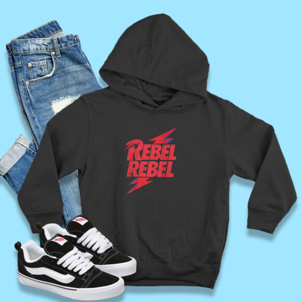 David Bowie Rebel Rebel Logo Hoodie