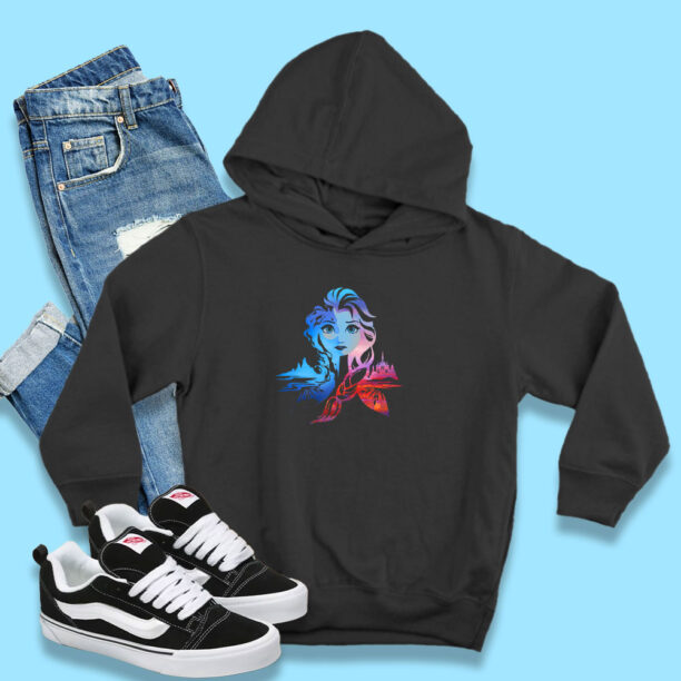 Frozen Elsa Two Tone Gradient Hoodie