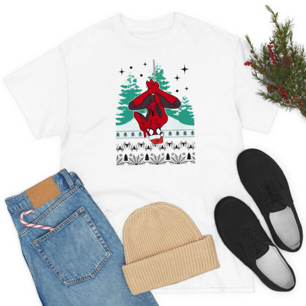 Funny Spiderman Christmas T Shirt