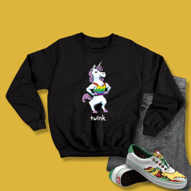 Funny Unicorn Twink Rainbow Gay Pride Sweatshirt