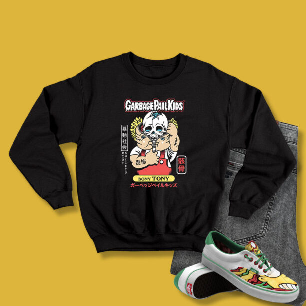 Garbage Pail Kids Bony Tony Cool Skull Sweatshirt