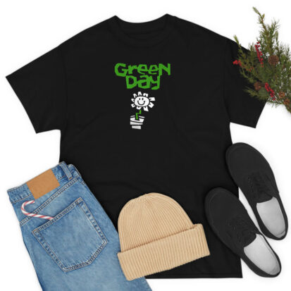 Green Day Flower Pot T Shirt