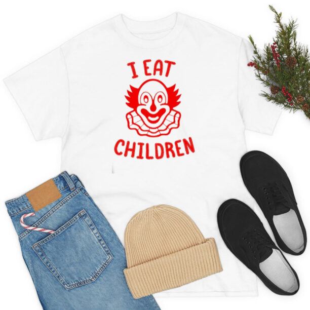 I Eat Children Evil Clown Creepy IT Scary Horror T Shirt