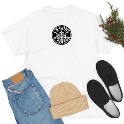 I Love Guns And Coffee Starbucks T Shirt