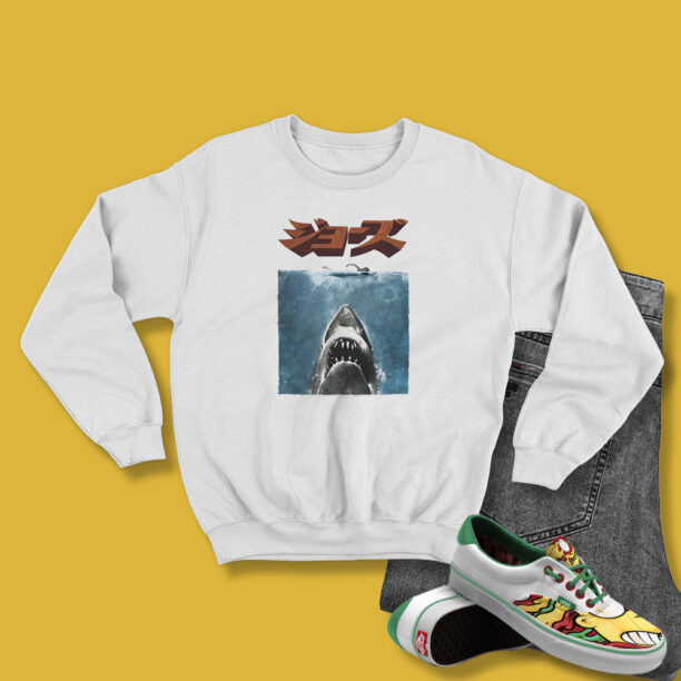 Jaws Japanese Movie Poster Sweatshirt