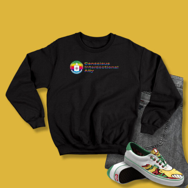 LGBT CIA Conscious Intersectional Ally logo Unisex Sweatshirt