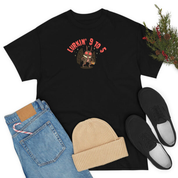 Lurkin 9 To 5 Mothman's Day Job T Shirt