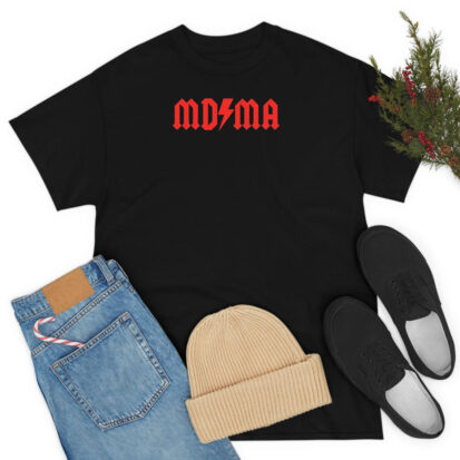 MDMA ACDC Parody Band Music Rock Logo T Shirt