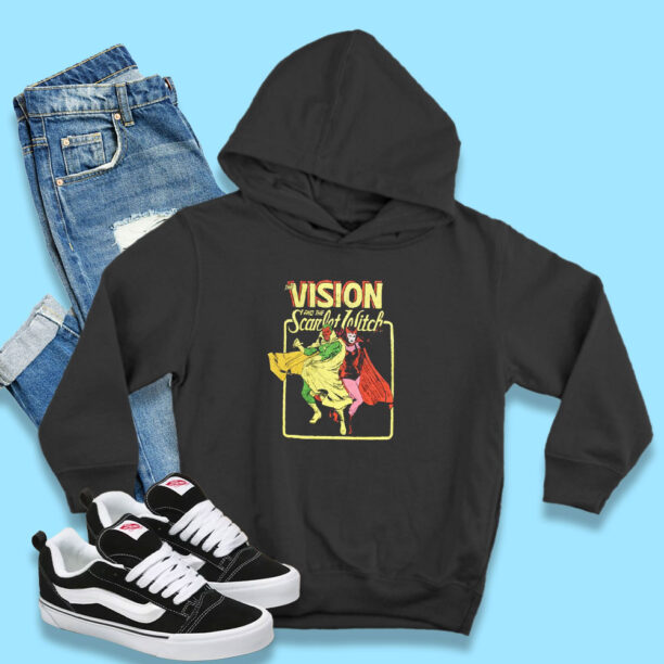 Marvel WandaVision The Vision & The Scarlet Witch Vintage Action Hoodie