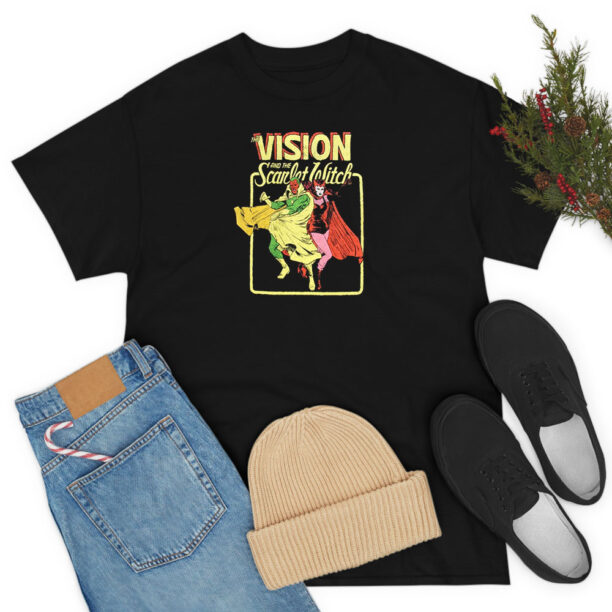 Marvel WandaVision The Vision & The Scarlet Witch Vintage Action T Shirt