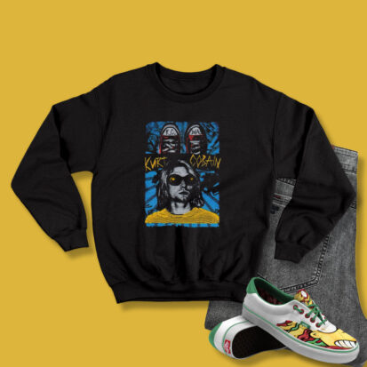 Nirvana Kurt Cobain Red Sneakers Sweatshirt