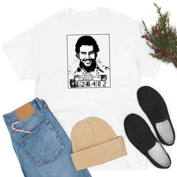 Pablo Escobar Mugshot Art Love Logo T Shirt