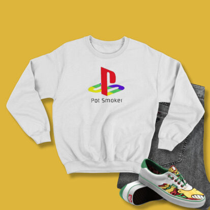 Pot Smoker Playstation Retro Sweatshirt