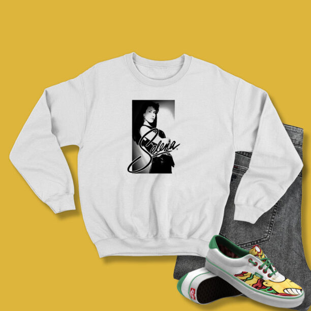 Selena Black & White Portrait Sweatshirt