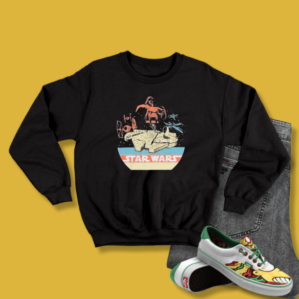 Star Wars Retro Space Scene Sweatshirt