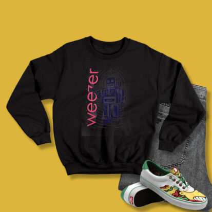 Weezer Robot Radio Rock Band Sweatshirt