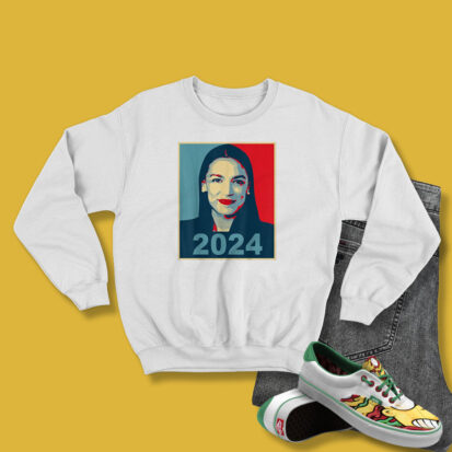 AOC for President 2024 AOC See Through Sweatshirt