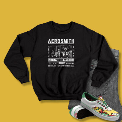 Aerosmith Wings Tour 64 Music Sweatshirt