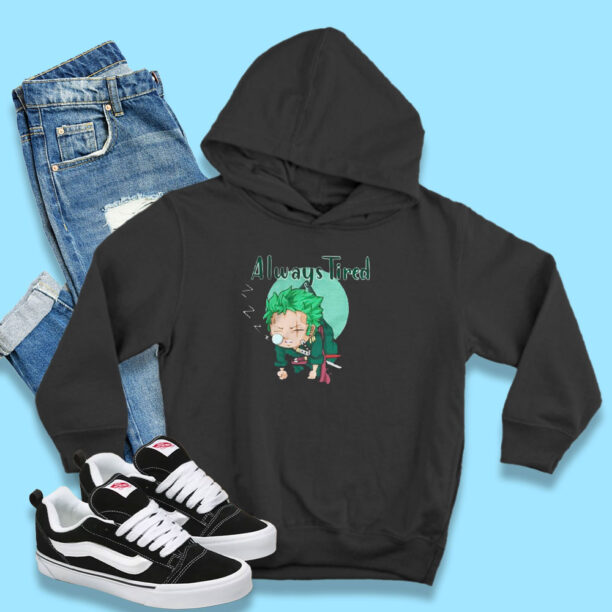 Always Tired Green Swordsman Anime One Piece Hoodie