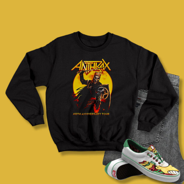 Anthrax We Ride With Death Tonight 40Th Anniversary Sweatshirt