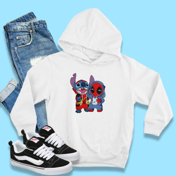 Baby Stitch And Deadpool Is Friends Hoodie