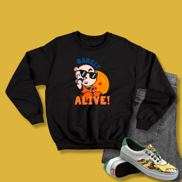 Barely Alive Krillin Anime Dragon Ball Sweatshirt